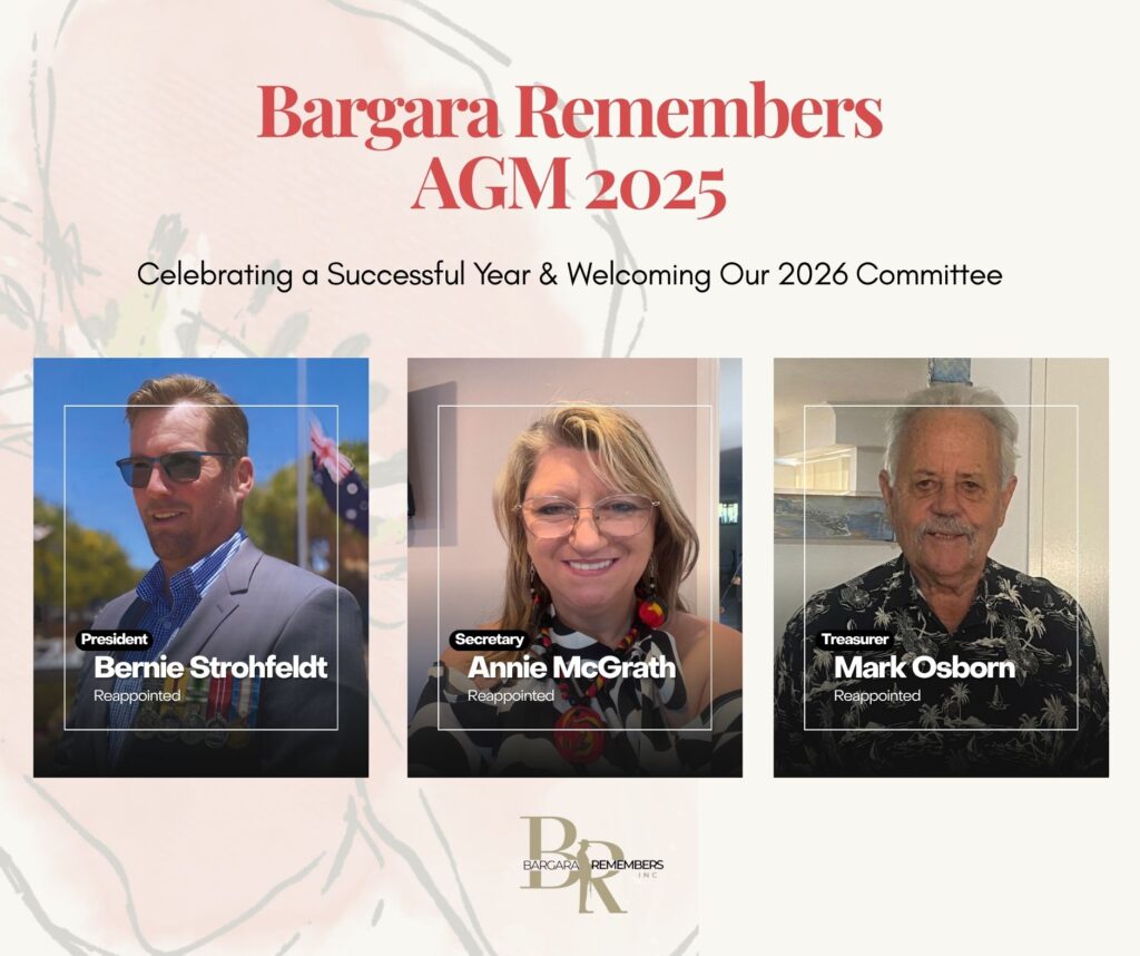 Bargara Remembers New Committee Members